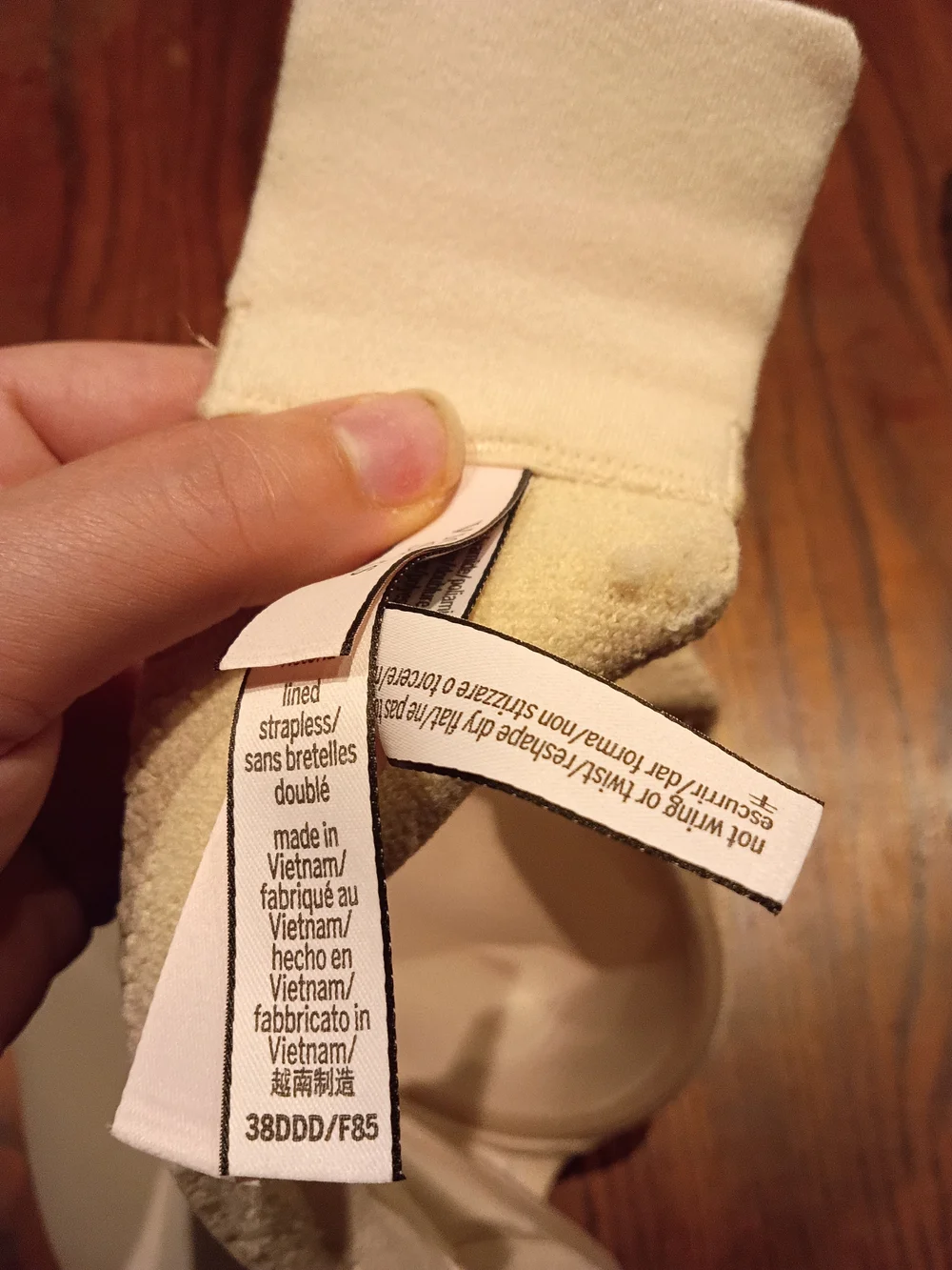 Victoria's Secret Strapless Molded Cup Bra - Cream